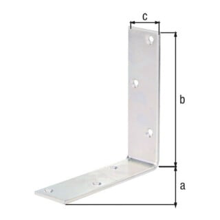 GAH Alberts Balkenwinkel 150x150x40x4mm Stahl roh, gelb galvanisch verzinkt