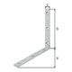 GAH Alberts Balkenwinkel 160x160x20x5mm Stahl roh, gelb galvanisch verzinkt-1
