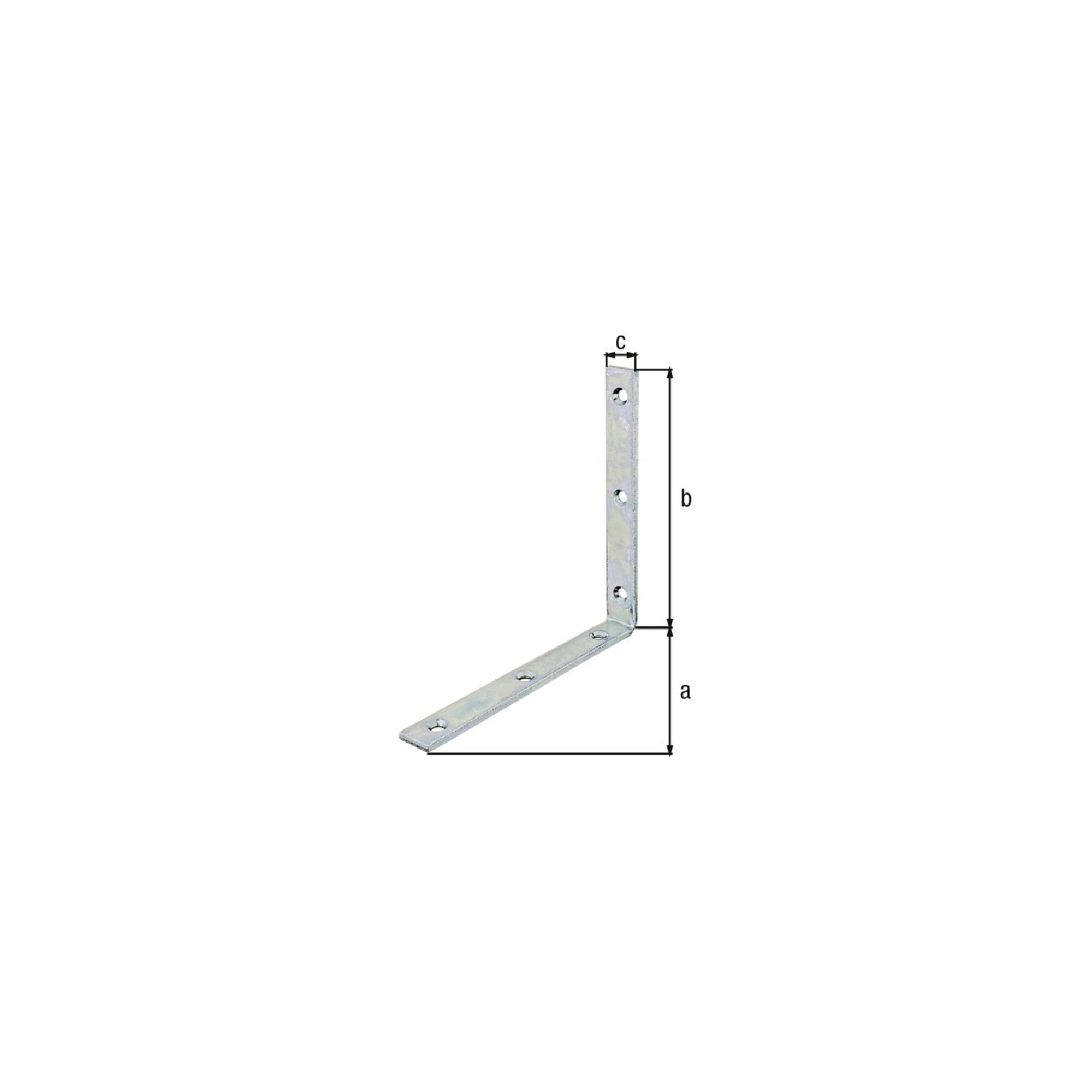 GAH Alberts Balkenwinkel 160x160x20x5mm Stahl roh, gelb galvanisch verzinkt