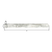 GAH Alberts Bande de porte droite, pour carré 16mm 500mm acier, galvanisé à chaud