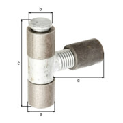 GAH Alberts Bande de soudage pour portail L 95mm, H 95mm acier brut-4