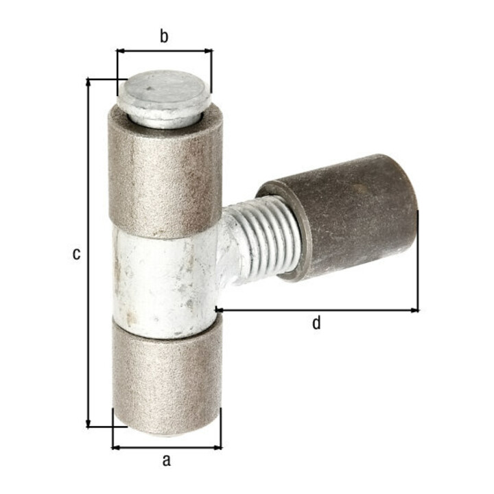 GAH Alberts Bande de soudage pour portail L 95mm, H 95mm acier brut