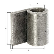 GAH Alberts Bande de soudure pour portail H 40mm, É 5mm acier brut