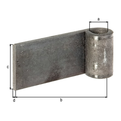 GAH Alberts Bande de soudure pour portail H 40mm, Ép 5mm acier brut