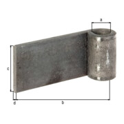 GAH Alberts Bande de soudure pour portail H 40mm, Ép 5mm acier brut-4