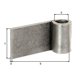 GAH Alberts Bande de soudure pour portail H 45 mm, E 5 mm acier brut