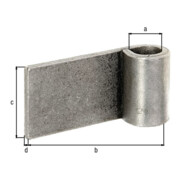 GAH Alberts Bande de soudure pour portail H 45 mm, E 5 mm acier brut