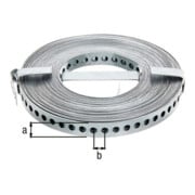 GAH Alberts Bande perforée 12 mm x 0,8 mm x rouleau 10 m acier galvanisé sendzimir-3