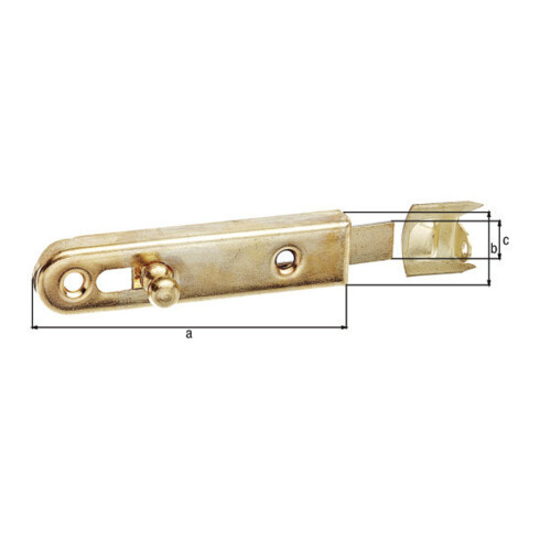 GAH Alberts Barre de meuble droite, bouton poignée L 70 mm, l 16 mm, à visser nickelé
