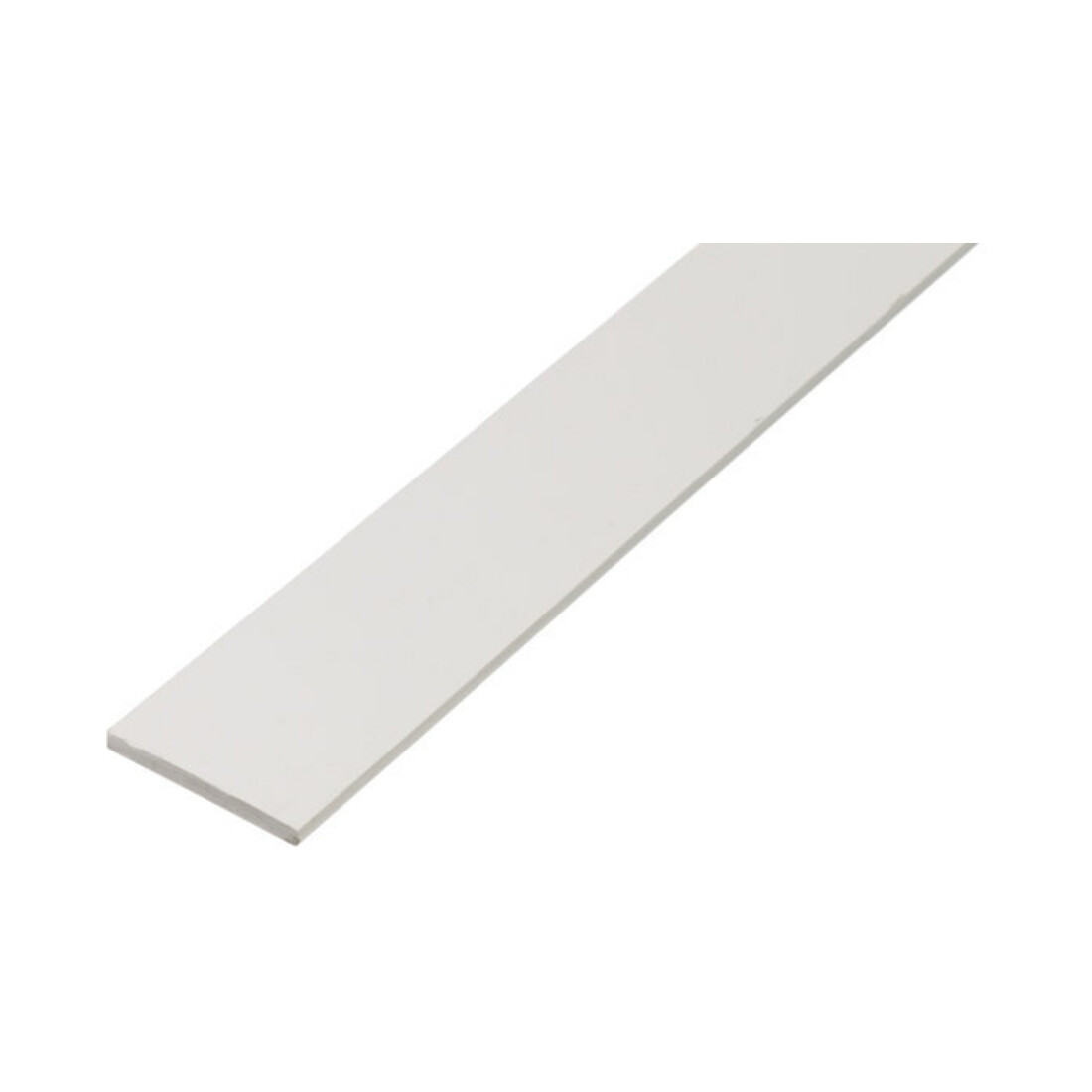 GAH Alberts Barre plate lisse, non percée, L2000mm l30mm É3mm plastique blanc continu