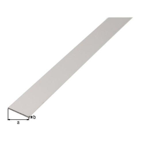 GAH Alberts Barre plate lisse, non perforée, L2000mm l50mm Ép3mm Aluminium argenté anodisé