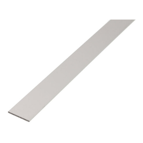 GAH Alberts Barre plate lisse, non trouée, L1000mm l20mm É2mm Aluminium argenté anodisé