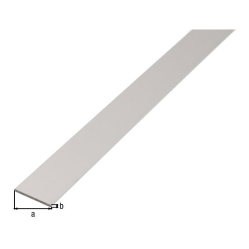 GAH Alberts Barre plate lisse, non trouée, L1000mm l20mm É2mm Aluminium argenté anodisé