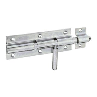 GAH Alberts Bolzenriegel mit befestigter Schlaufe gerade, 210mm Stahl, galvanisch verz.