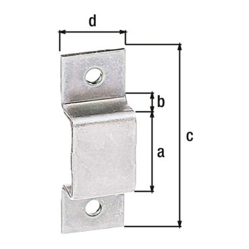 GAH Alberts Boucle pour loquet L 13mm, l 38mm Acier, galvanisé