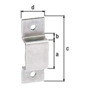 GAH Alberts Boucle pour loquet L 13mm, l 38mm Acier, galvanisé-3
