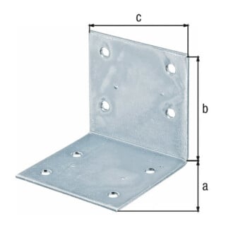 GAH Alberts Breitwinkel 60x60x60x2mm Stahl roh, gelb sendzimirverzinkt