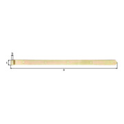 GAH Alberts Chargement de porte droit, pour carré 16 mm 400 mm acier, galvanisé à chaud