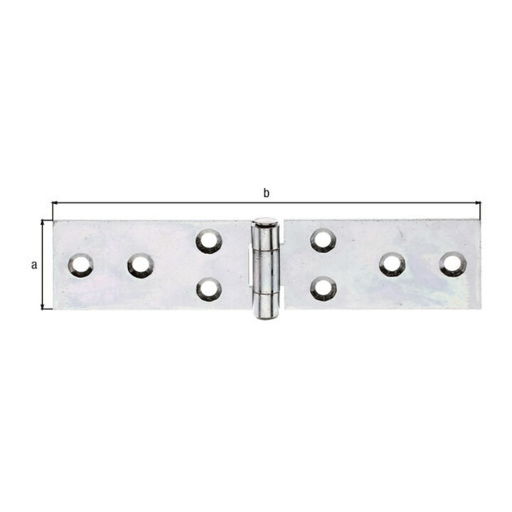 GAH Alberts Charnière de meuble L 141 mm, l 32 mm acier, jaune galvanisé sendzimir