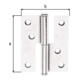 GAH Alberts Charnière de porte à levier angulaire, L65xH80mm galvanisée-3