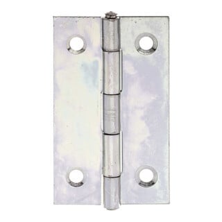 GAH Alberts Charnière de porte angulaire, L30xH51mm avec axe inox poli, galvanisé sendzimir