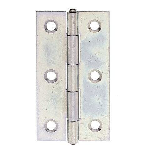 GAH Alberts Charnière de porte angulaire, L34xH64mm avec axe inox poli, galvanisé sendzimir
