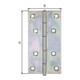 GAH Alberts Charnière de porte angulaire, L49xH100mm avec axe inox riveté jaune, sendzimir-1