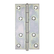GAH Alberts Charnière de porte angulaire, L49xH100mm avec axe inox riveté jaune, sendzimir-3