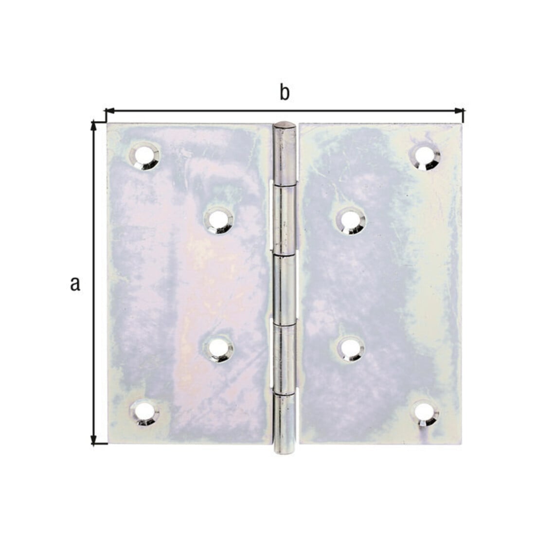 GAH Alberts Charnière de porte carrée, L100xH100mm avec axe inox renforcé