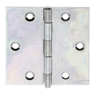 GAH Alberts Charnière de porte carrée, L64xH64mm avec goupille inox jaune, zingué