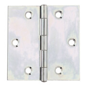GAH Alberts Charnière de porte carrée, L70xH70mm avec goupille inox vernissé