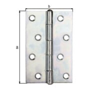 GAH Alberts Charnière de porte demi-large, roulée L65xH101mm galvanisée sendzimir-3