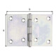 GAH Alberts Charnière de porte large, B104, 5xH70mm avec axe inox zingué-1