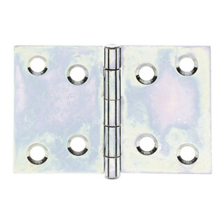 GAH Alberts Charnière de porte large, L74xH50mm avec axe inox poli zingué