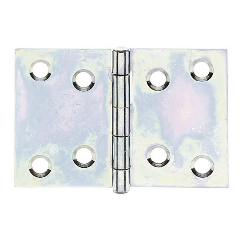 GAH Alberts Charnière de porte large, L74xH50mm avec axe inox poli zingué