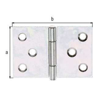 GAH Alberts Charnière de porte large, roulée L58xH40mm galvanisée sendzimir