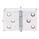 GAH Alberts Charnière de porte large, roulée L58xH40mm galvanisée sendzimir-1