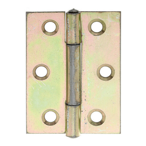 GAH Alberts Charnière de porte roulée, demi-largeur L37xH51mm galvanisée sendzimir