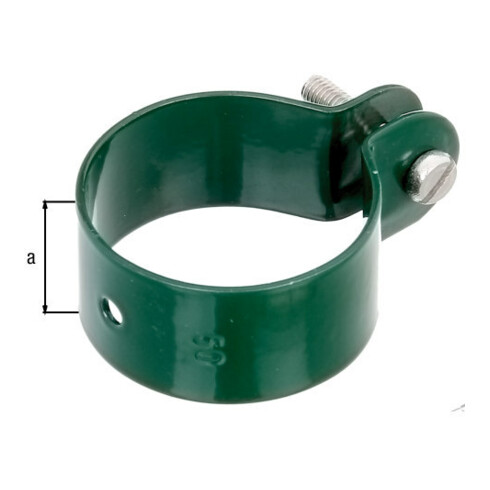GAH Alberts Colliers de fixation zingués, revêtement vert 48 mm