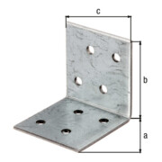 GAH Alberts Connecteur d'angle 40x40x40x2mm acier brut, zingue Sendzimir