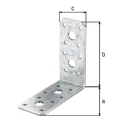 GAH Alberts Connecteur d'angle 90x90x40x3mm acier brut, galvanisé sendzimir