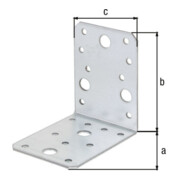 GAH Alberts Connecteur d'angle 90x90x65x2,5 mm acier brut, galvanisé sendzimir