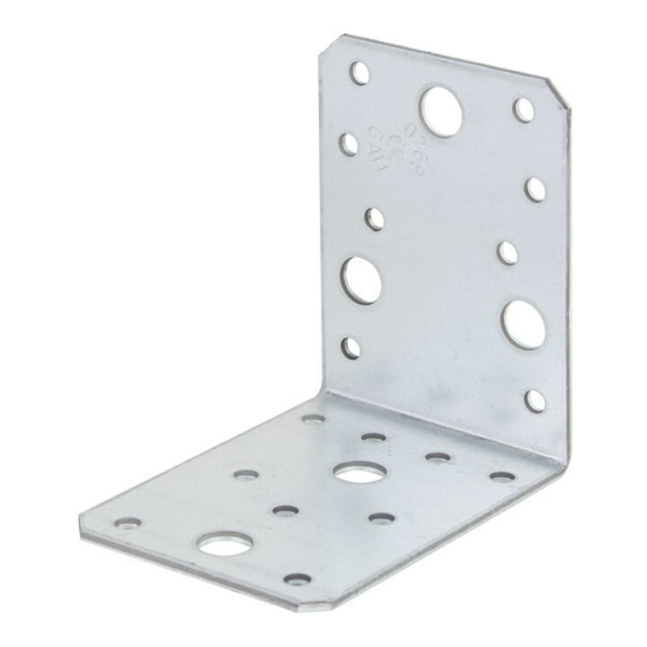 GAH Alberts Connecteur d'angle 90x90x65x2,5 mm acier brut, galvanisé sendzimir