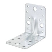 GAH Alberts Connecteur d'angle avec nervure 90 x 90 x 65 mm acier galvanisé CE-3