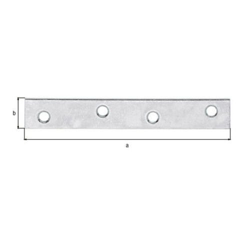 GAH Alberts Connecteur plat 100 x 15 mm acier, zingué jaune sendzimir