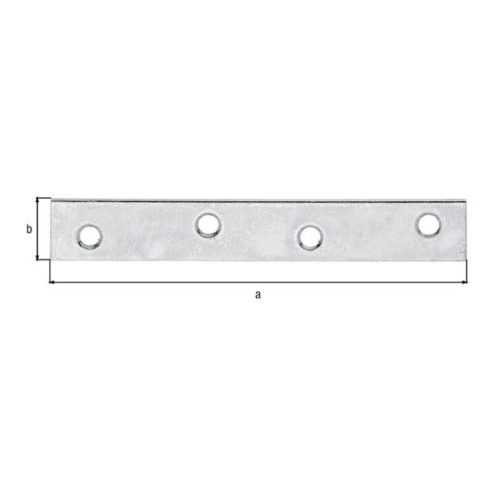 GAH Alberts Connecteur plat 100 x 15 mm acier, zingué jaune sendzimir