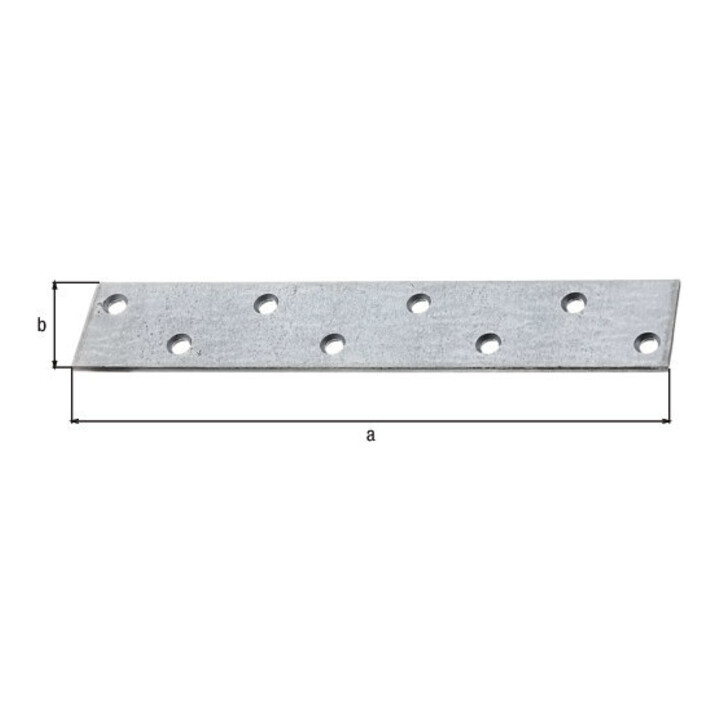 GAH Alberts Connecteur plat 170 x 30 mm acier galvanisé sendzimir