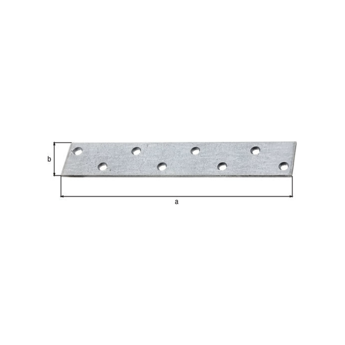 GAH Alberts Connecteur plat 170 x 30 mm acier galvanisé sendzimir