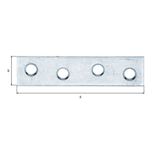 GAH Alberts Connecteur plat 60 x 14 mm acier, zingué jaune
