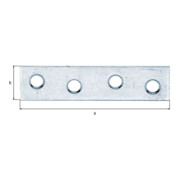 GAH Alberts Connecteur plat 60 x 14 mm acier, zingué jaune